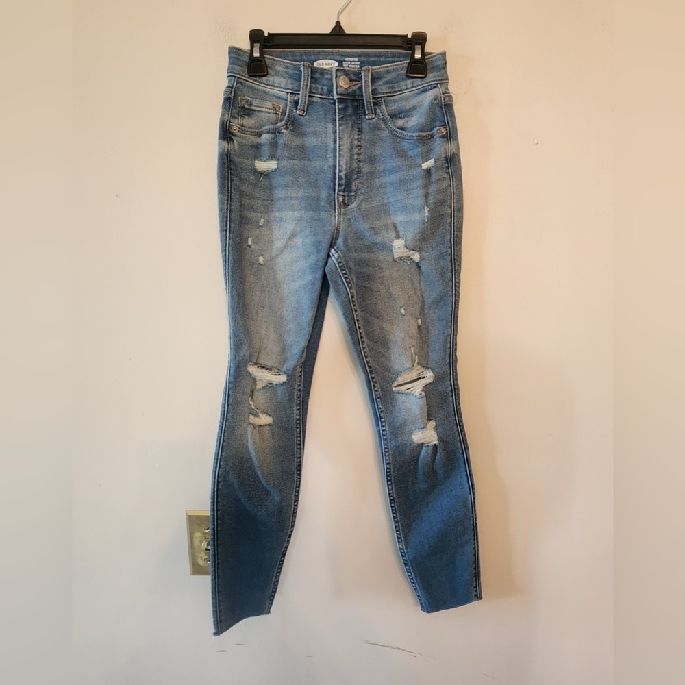 Old navy extra high rise Rockstar super skinny jeans size 0 petite